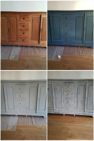 vorst staal voetstuk Annie Sloan Chalk Paint transformatie bij The Shabby Shed - The Shabby Shed